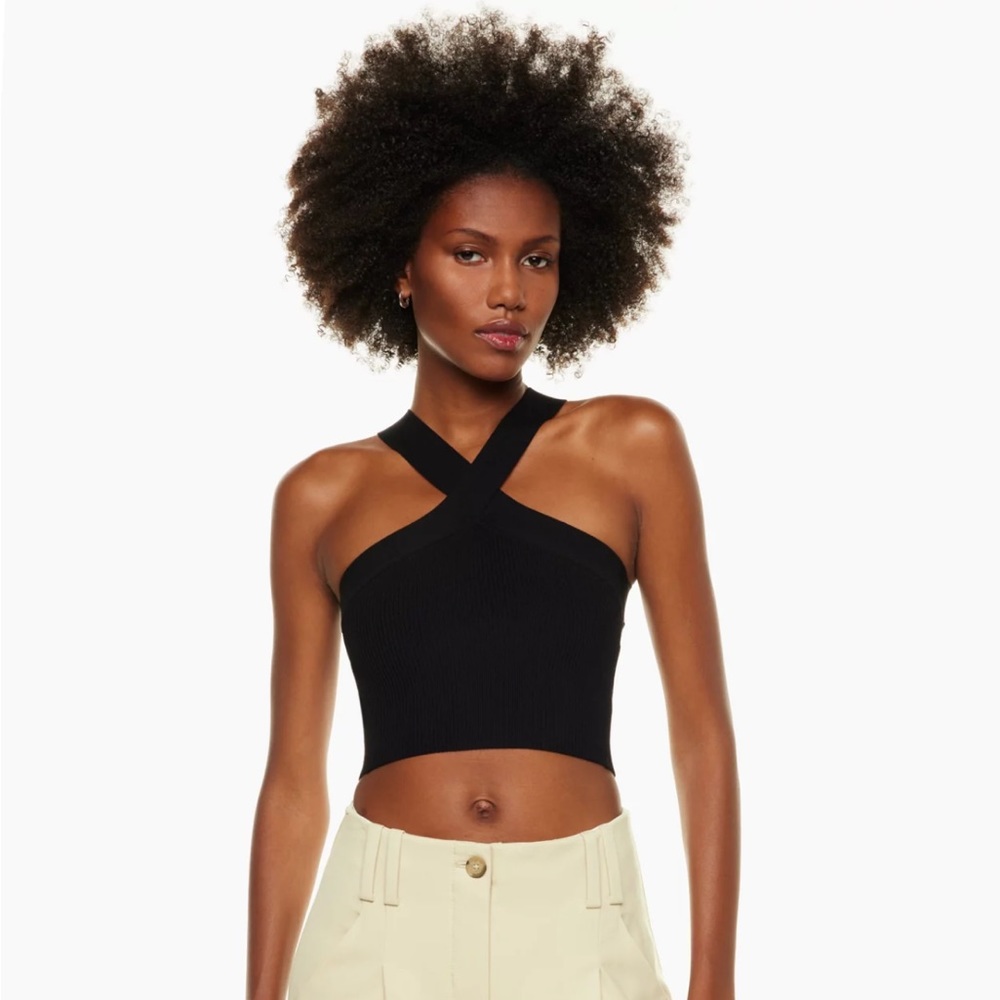 Aritzia sculpt knit crop top